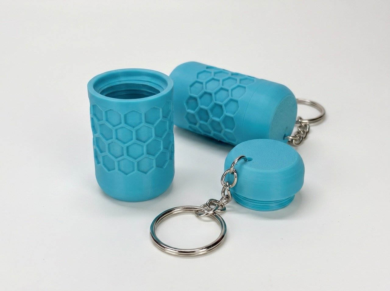 3D keychain Screw-top container